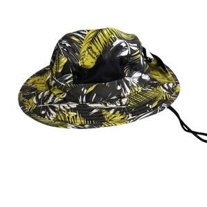 HURLEY Beach Boonie Sun Hat Tropical Palm Print Beach Size S/M New with tags